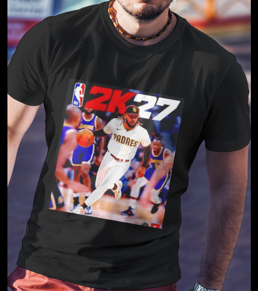 San Diego Padres NBA 2K27 Crossover Concept With Basketball Action T-Shirt