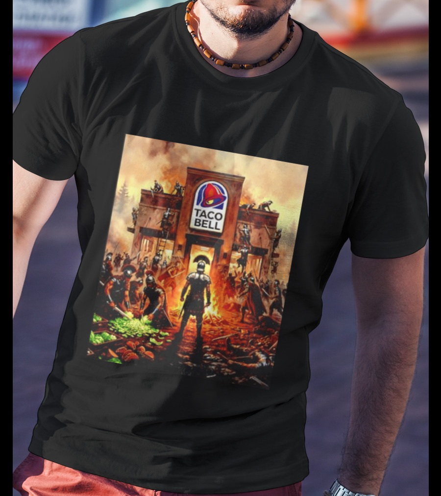 Taco Bell Medieval Knights Battle Fantasy Scene T-Shirt
