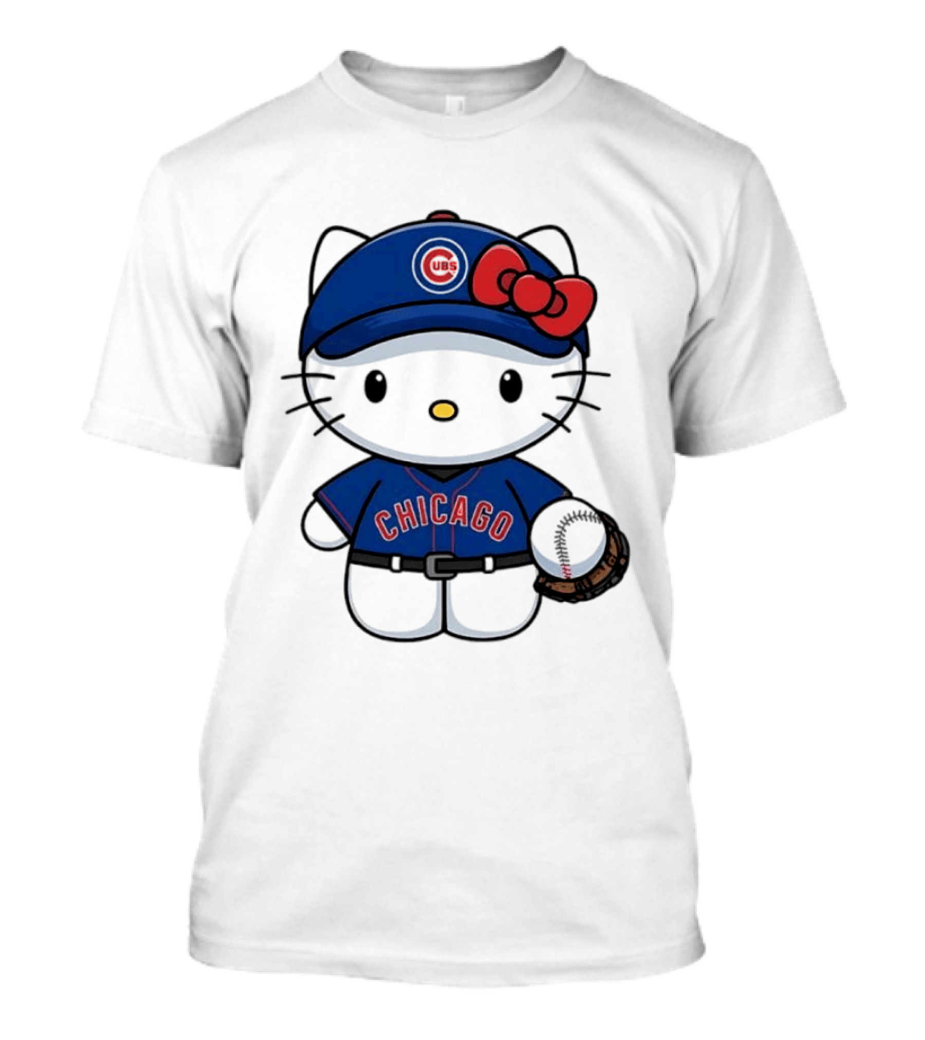 Hello Kitty Chicago Cubs Baseball MLB Collaboration T-Shirt