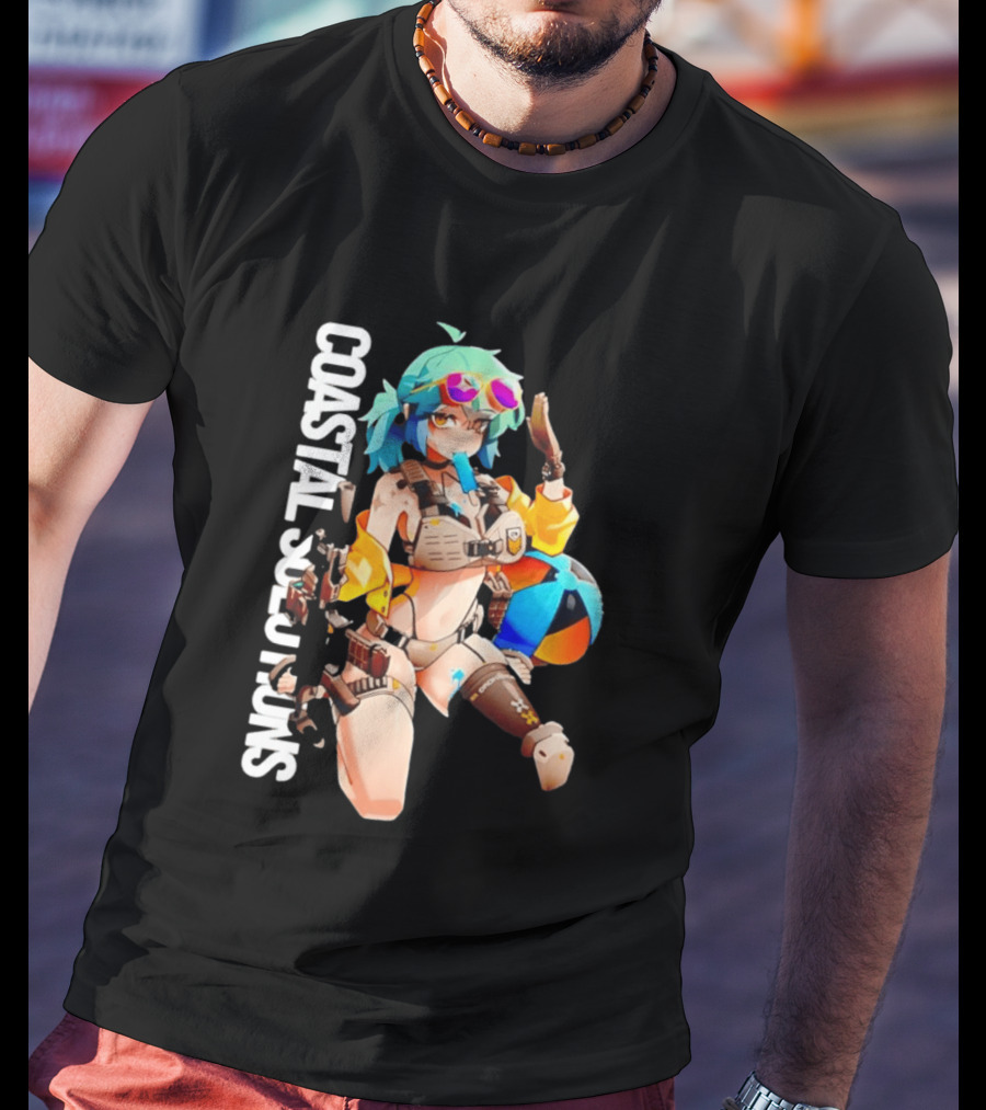 Coastal Solutions Anime Girl Popsicle Tactical Beach Vibes T-Shirt