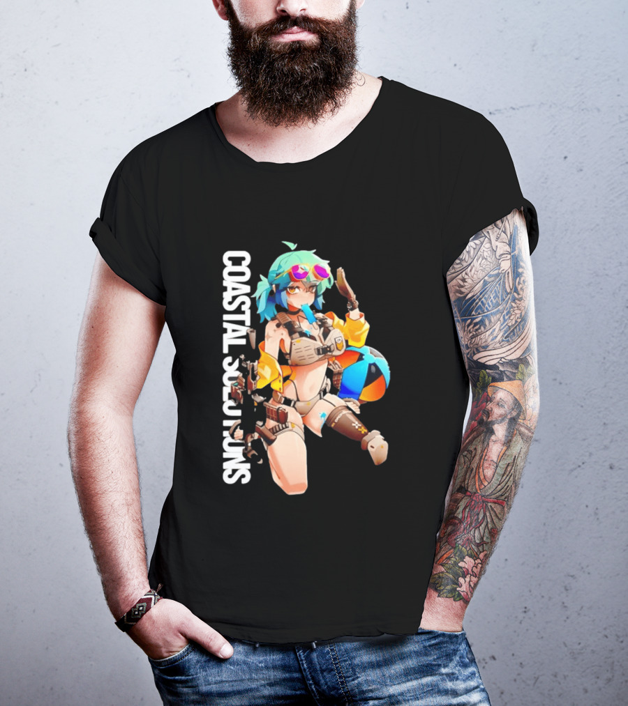 Coastal Solutions Anime Girl Popsicle Tactical Beach Vibes T-Shirt