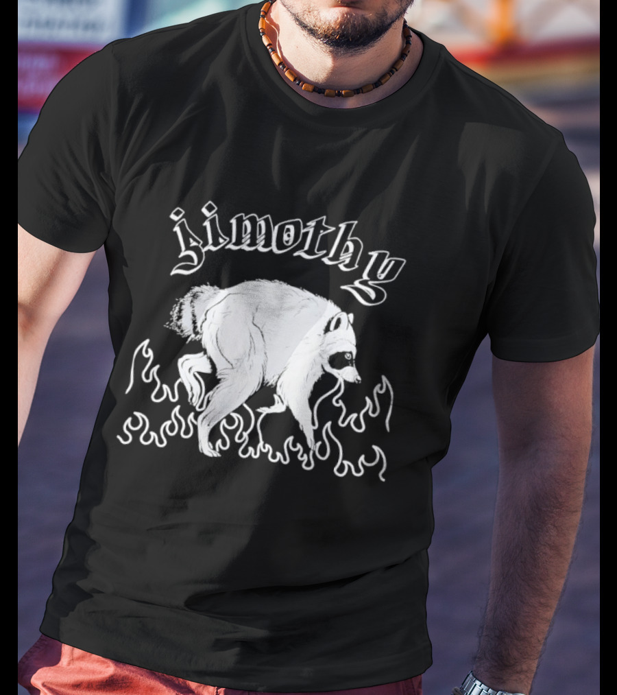 Jimothy Raccoon Flame Illustration Halloween 2026 T-Shirt