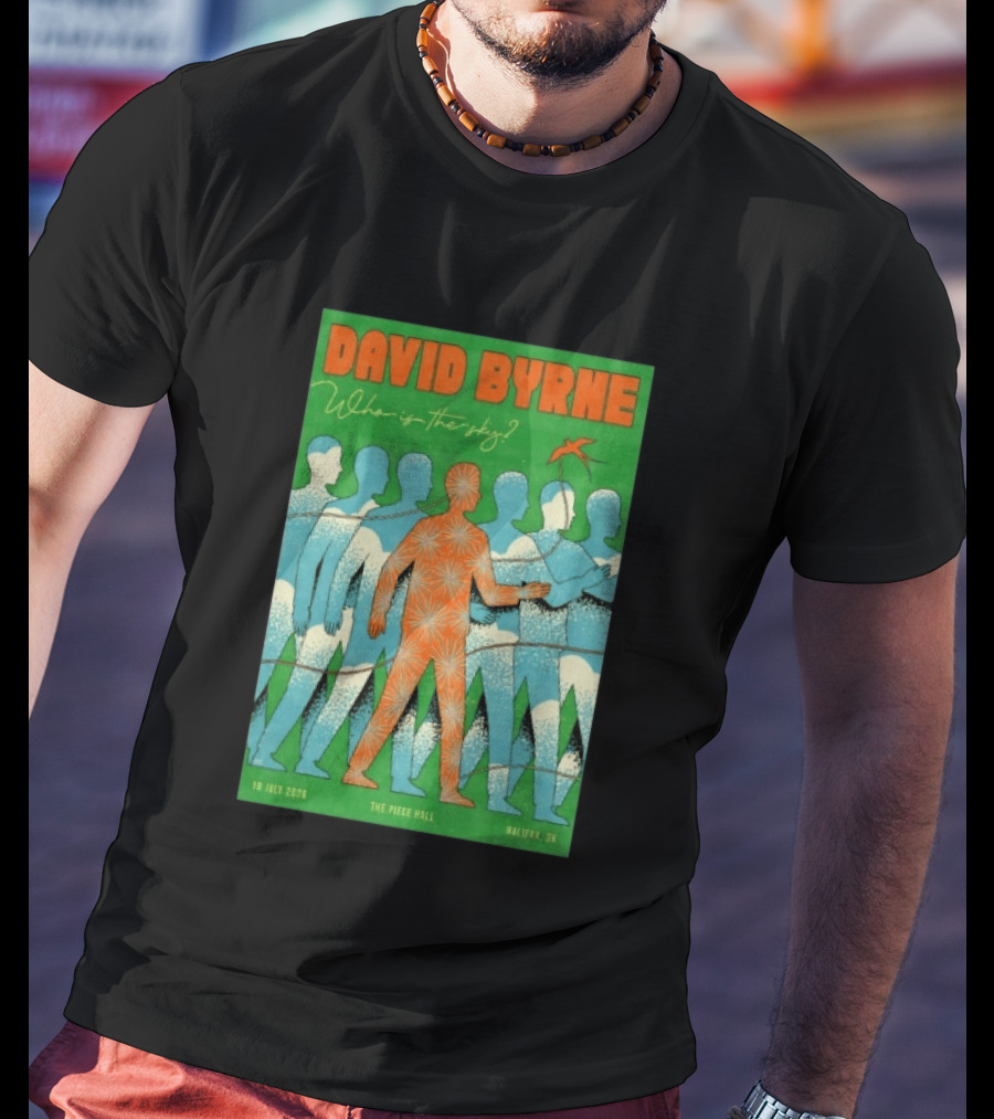 David Byrne Who Is The Sky Tour The Piece Hall Halifax UK July 18 2026 T-Shirt