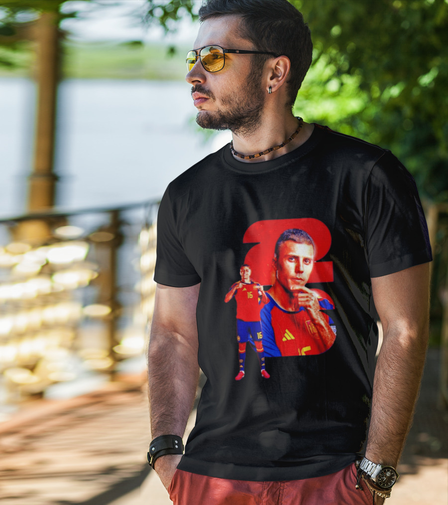 Rodrigo Hernández Cascante Rodri No 16 Spain Manchester City Football Player T-Shirt