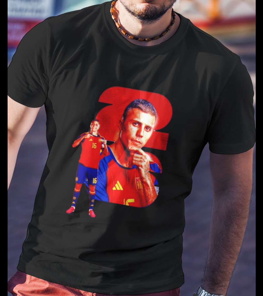 Rodrigo Hernández Cascante Rodri No 16 Spain Manchester City Football Player T-Shirt