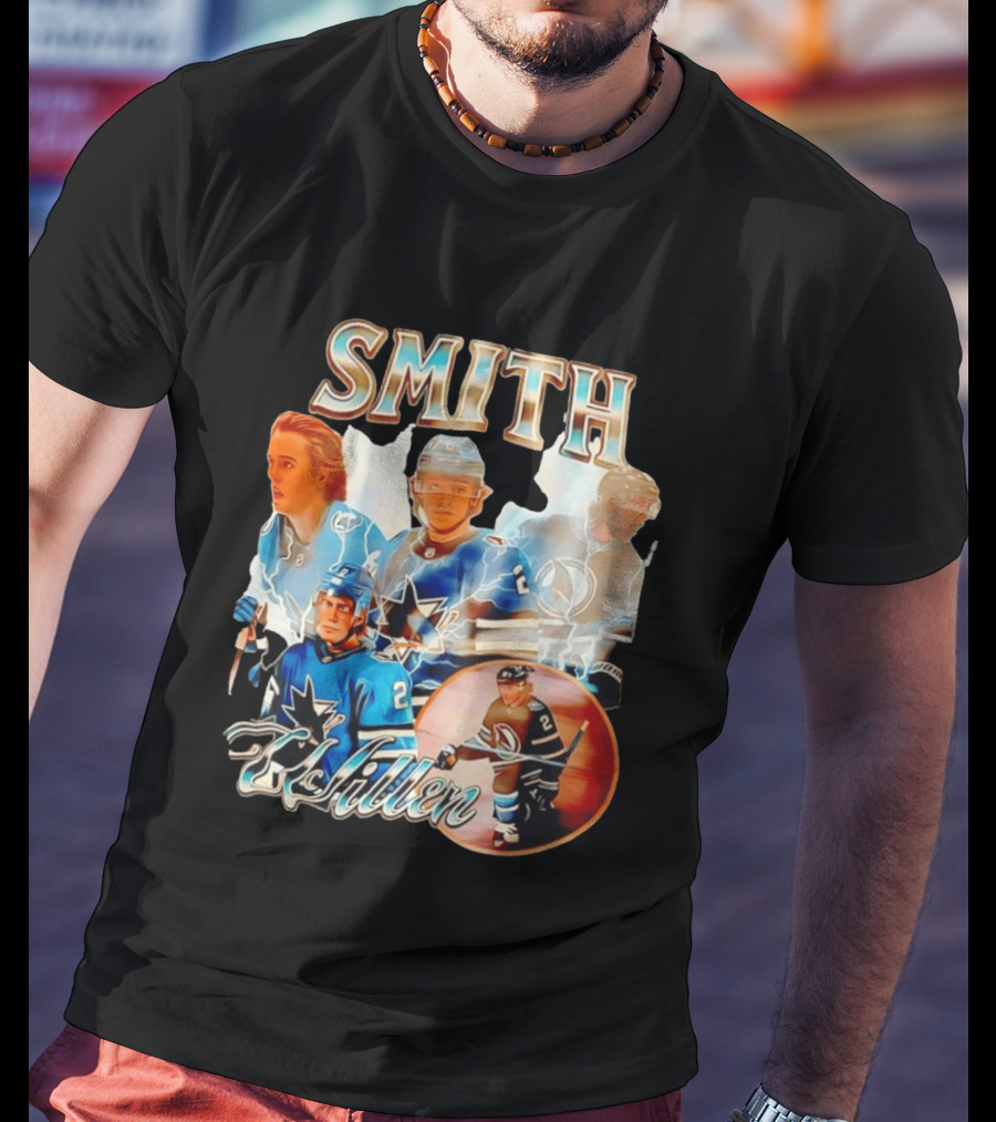 San Jose Sharks Smith McIllen Hockey Players Collage T-Shirt
