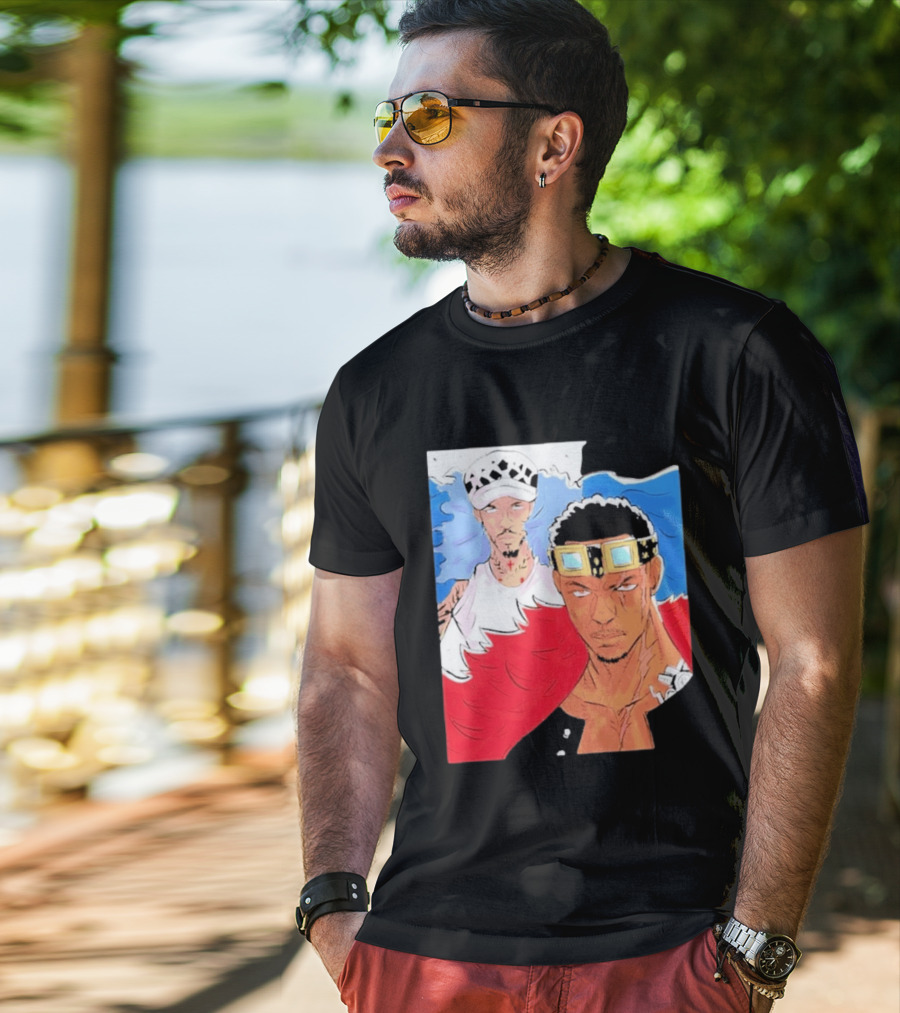 Minnesota Timberwolves Anthony Edwards Lamelo Ball Anime Crossover One Piece Fusion T-Shirt