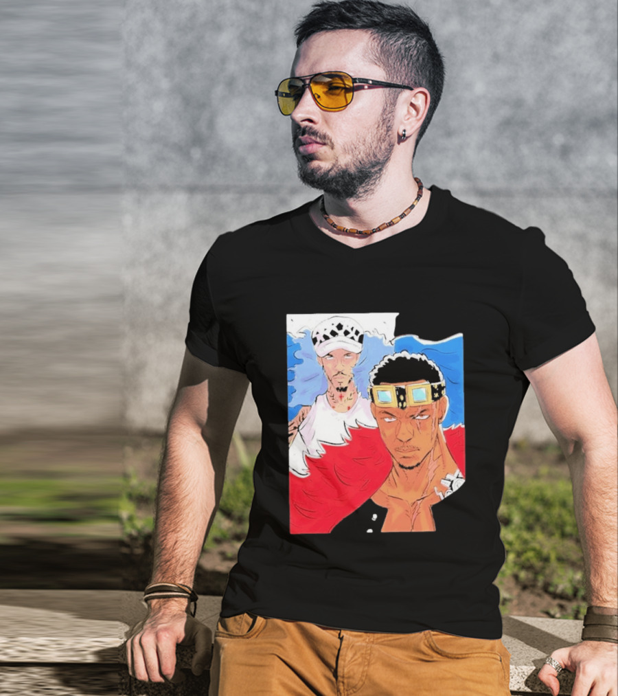 Minnesota Timberwolves Anthony Edwards Lamelo Ball Anime Crossover One Piece Fusion T-Shirt