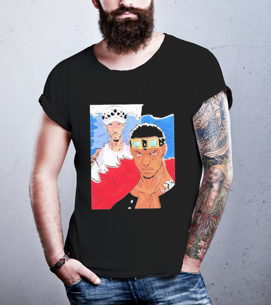 Minnesota Timberwolves Anthony Edwards Lamelo Ball Anime Crossover One Piece Fusion T-Shirt