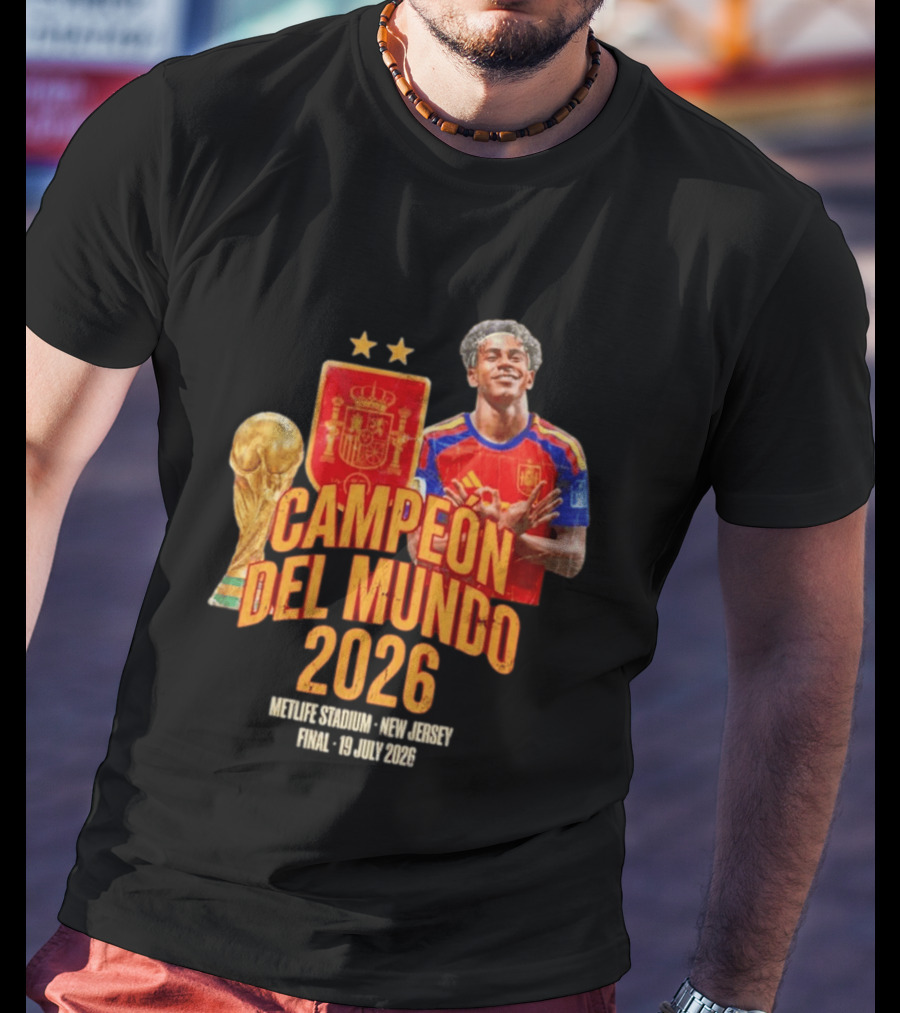 Spain Campeon Del Mundo 2026 Metlife Stadium New Jersey Final 19 Jul 2026 T-Shirt