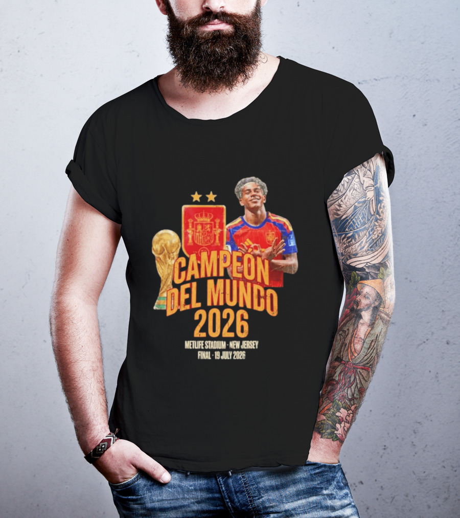 Spain Campeon Del Mundo 2026 Metlife Stadium New Jersey Final 19 Jul 2026 T-Shirt