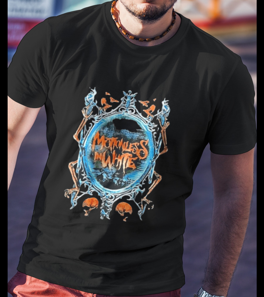 Motionless In White Gothic Skull Mirror T-Shirt
