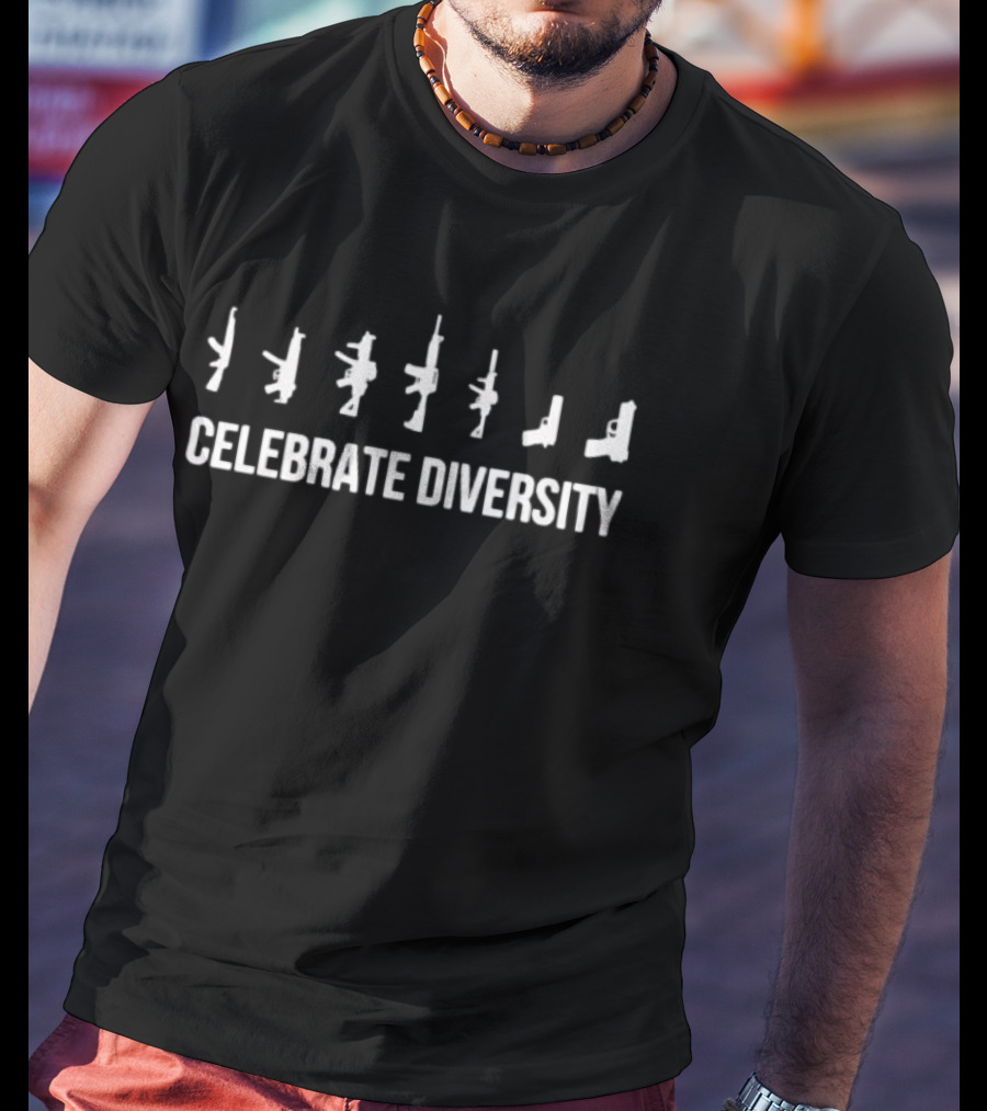 Celebrate Diversity Firearms Collection Gun Rights T-Shirt