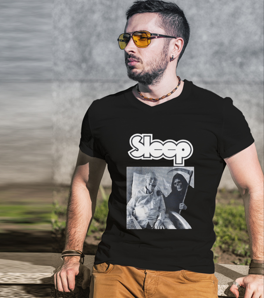 United Snakes Grim Reaper Holding Scythe Sleep Elderly Man In Hospital Room T-Shirt