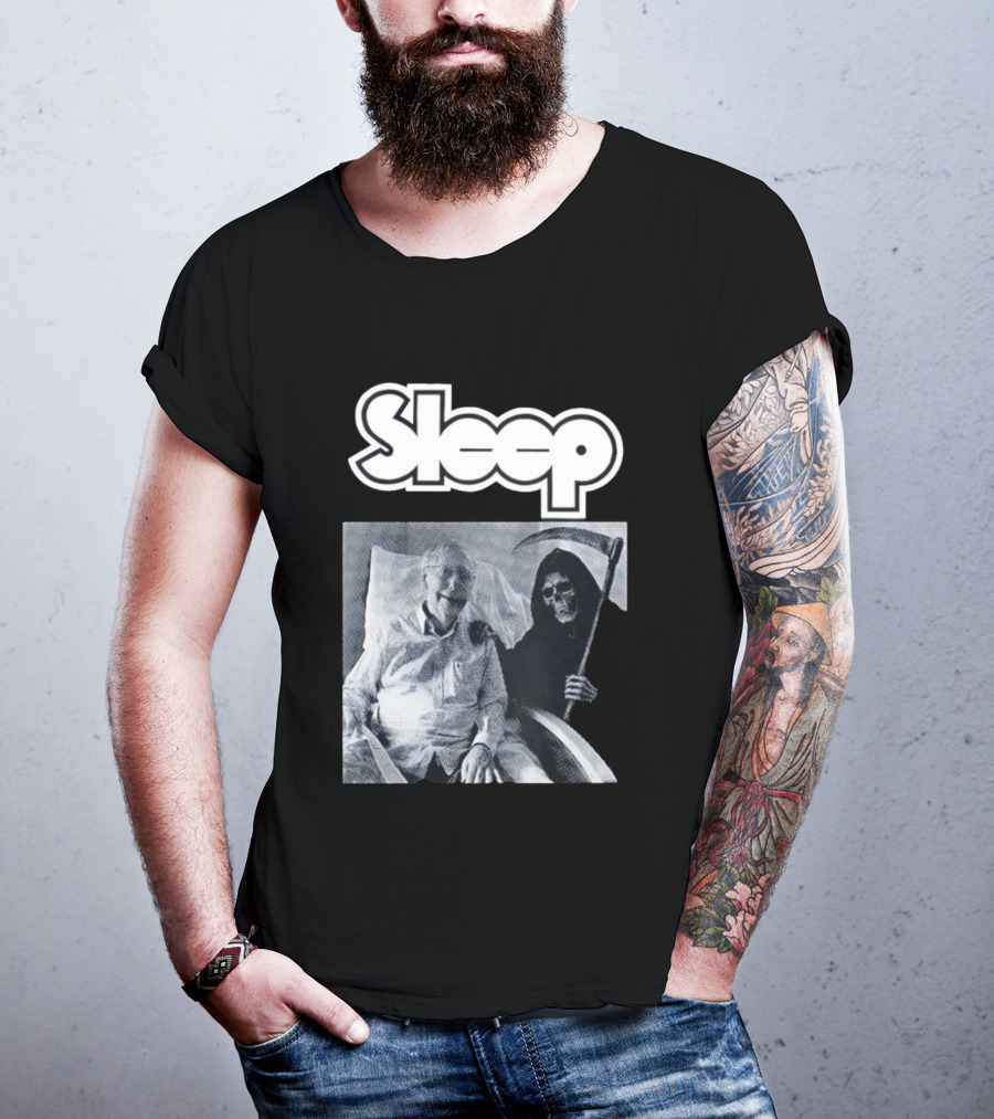 United Snakes Grim Reaper Holding Scythe Sleep Elderly Man In Hospital Room T-Shirt