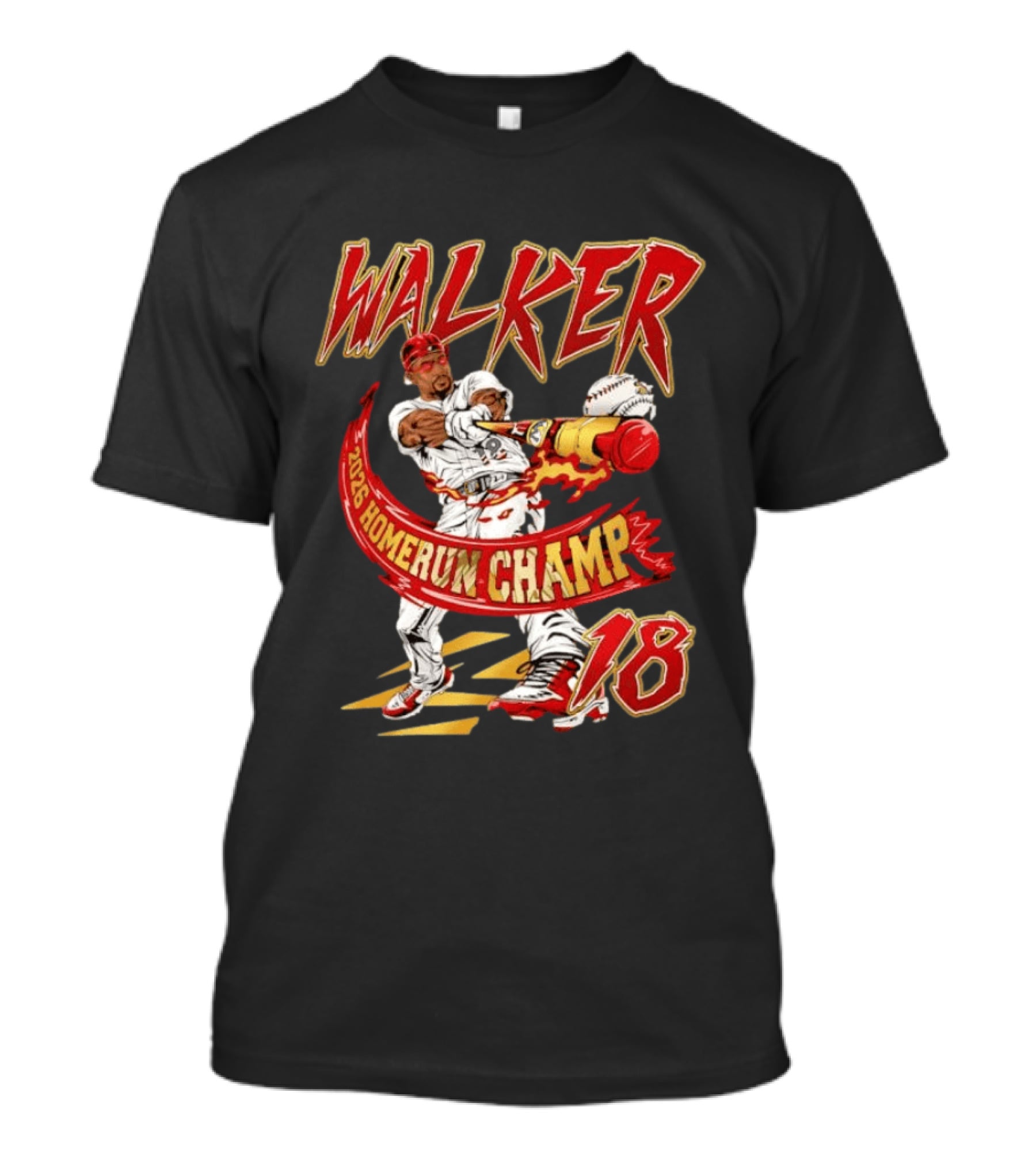 Walker 2026 Home Run Champ 18 MLB Baseball Player T-Shirt