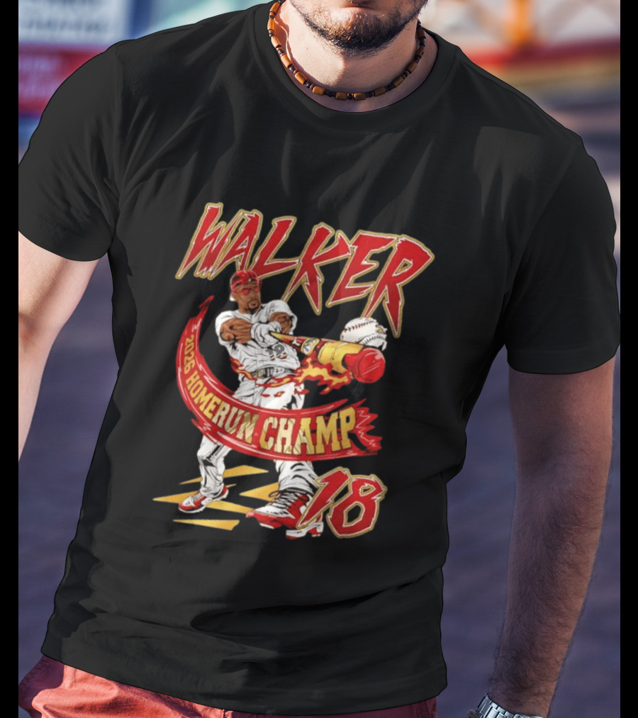 Walker 2026 Home Run Champ 18 MLB Baseball Player T-Shirt