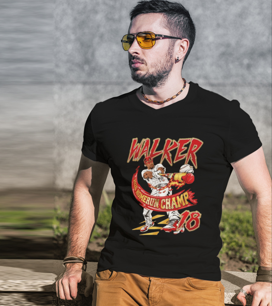 Walker 2026 Home Run Champ 18 MLB Baseball Player T-Shirt
