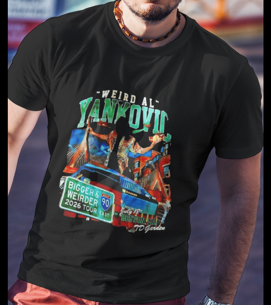 Weird Al Yankovic Bigger And Weirder 2026 Tour Boston July 18 TD Garden T-Shirt