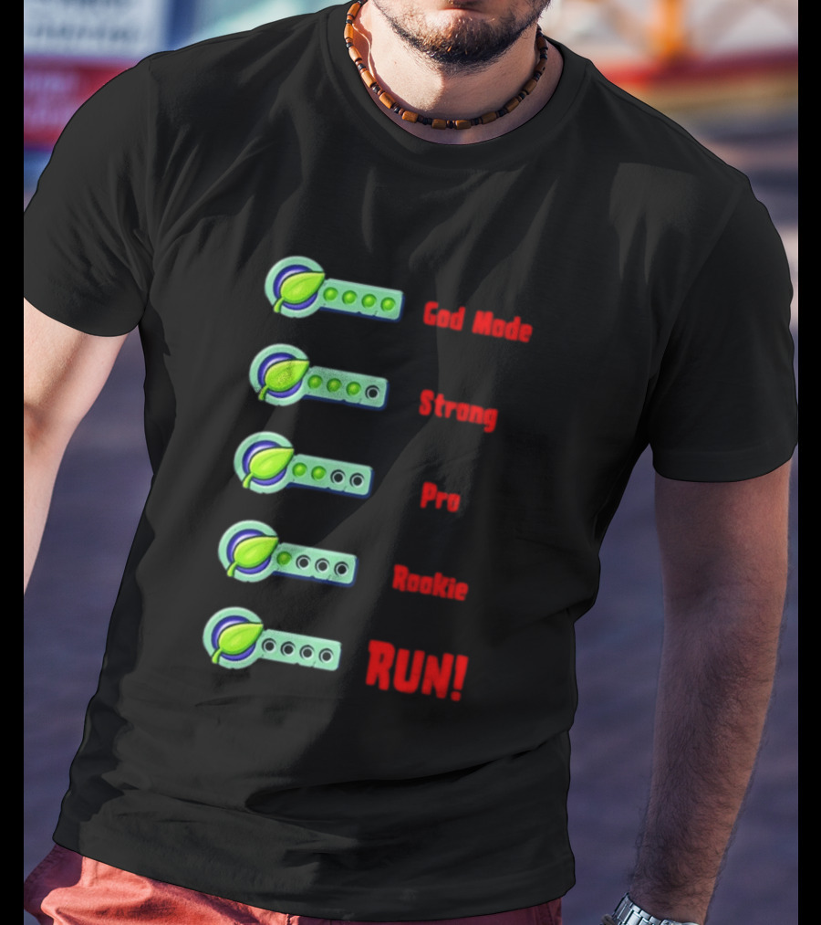 Plant Food Power Levels God Mode Strong Pro Rookie Run T-Shirt