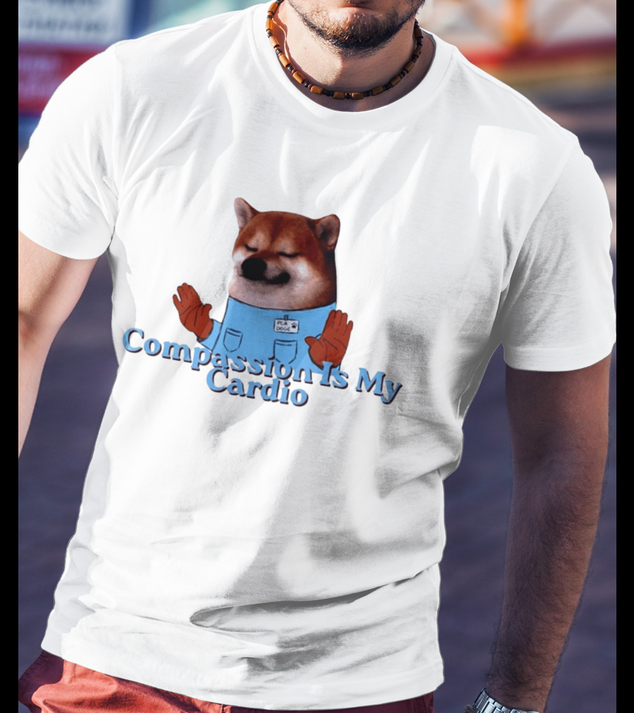 Shiba Inu Nurse PCA Doge Compassion Is My Cardio T-Shirt