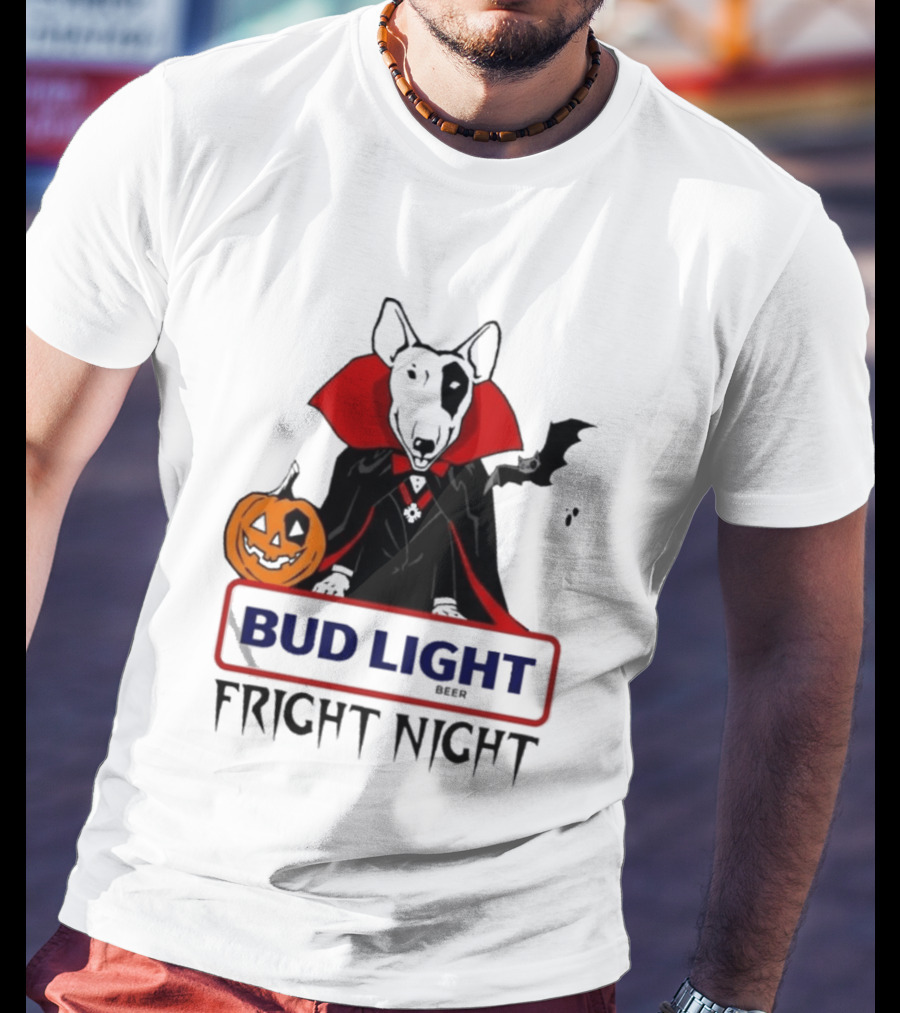 Bud Light Spuds MacKenzie Fright Night 80s Halloween T-Shirt