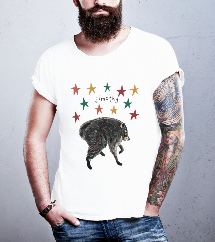 Jimothy Colorful Bear Stars Whimsical Animal T-Shirt