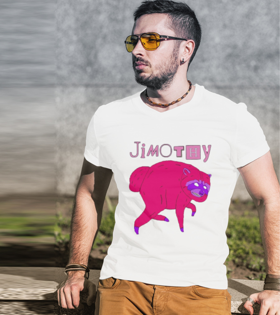 Jimothy Pink Raccoon T-Shirt