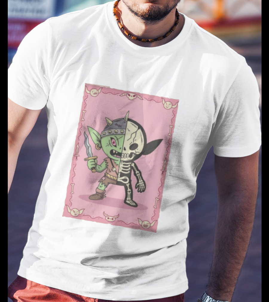 X Ray Goblin Skeleton Fantasy Creature With Dagger T-Shirt