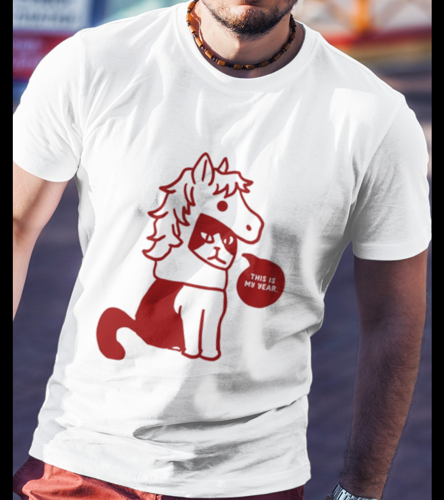 Year Of The Horse 2026 Chinese Lunar New Year Zodiac Cat T-Shirt