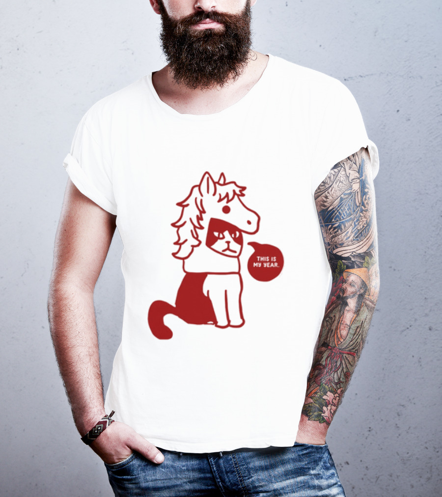 Year Of The Horse 2026 Chinese Lunar New Year Zodiac Cat T-Shirt