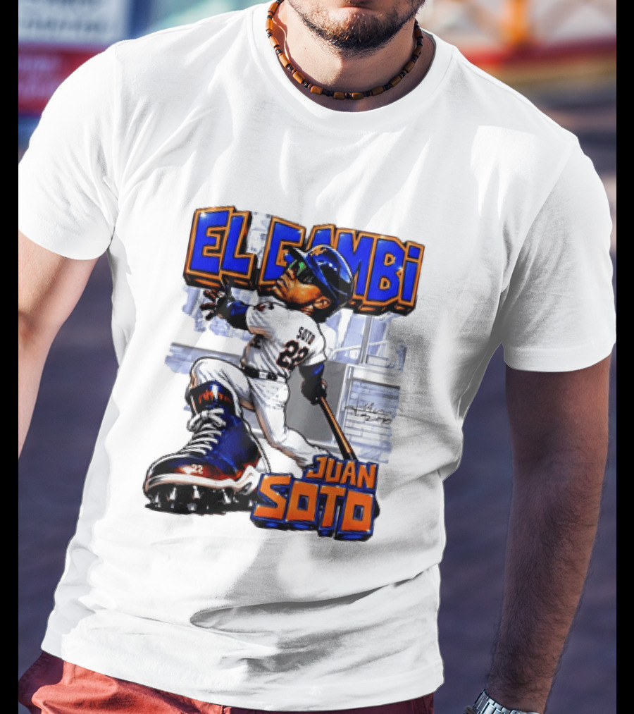 New York Mets El Gambi Juan Soto 22 Baseball T-Shirt
