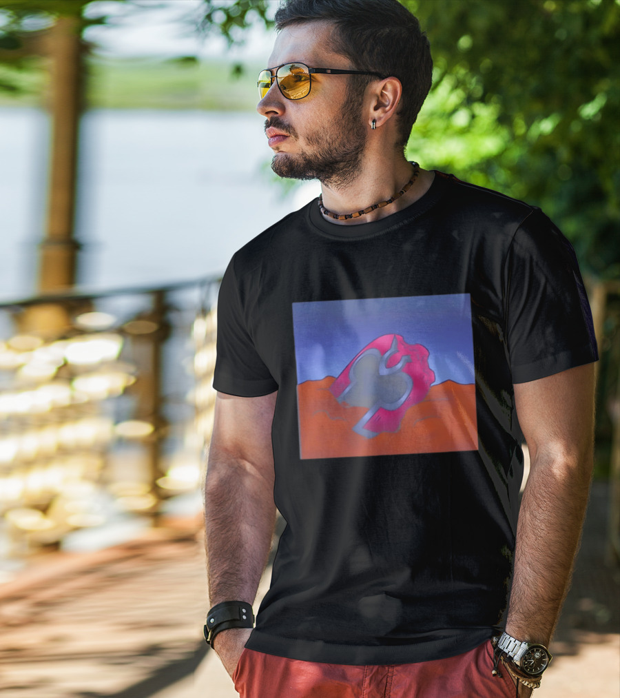 Devil Card Sinners To The Saint With Red Heart Symbol In Sand T-Shirt
