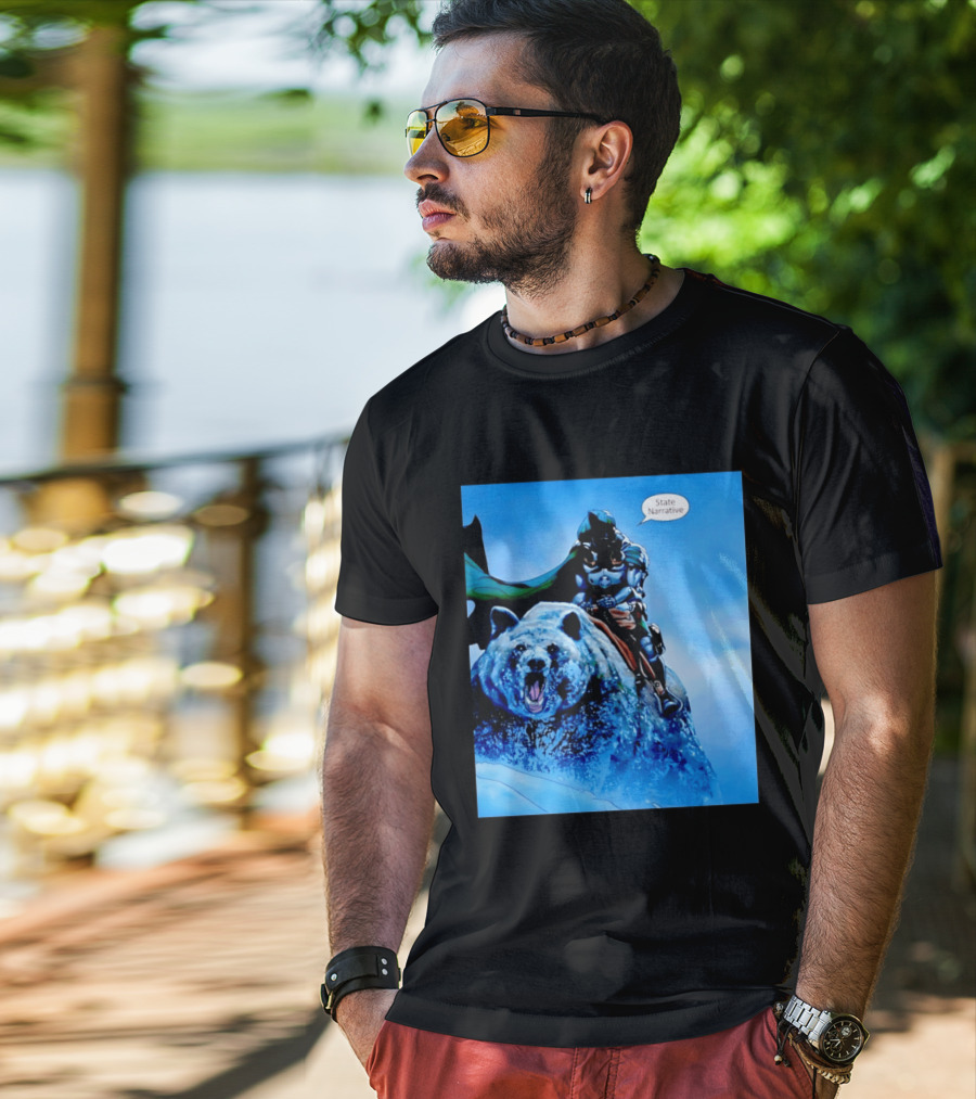 Doctor Doom State Narrative Riding Bear T-Shirt