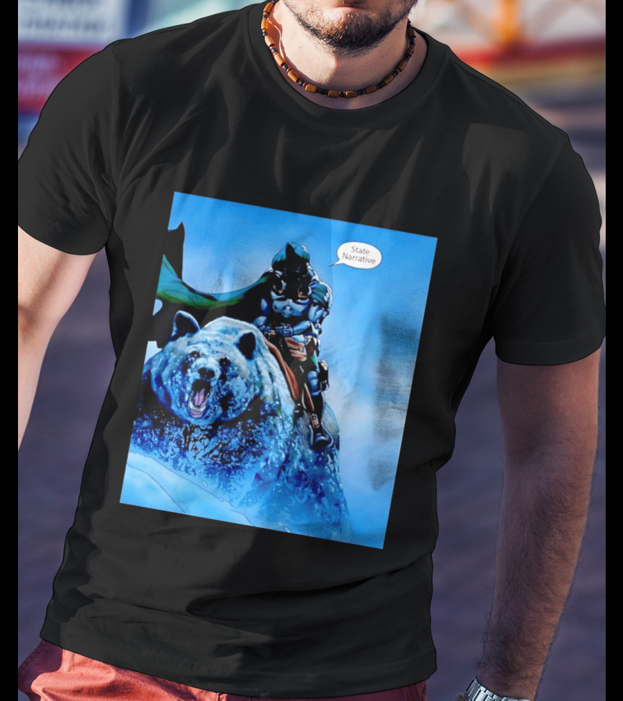 Doctor Doom State Narrative Riding Bear T-Shirt