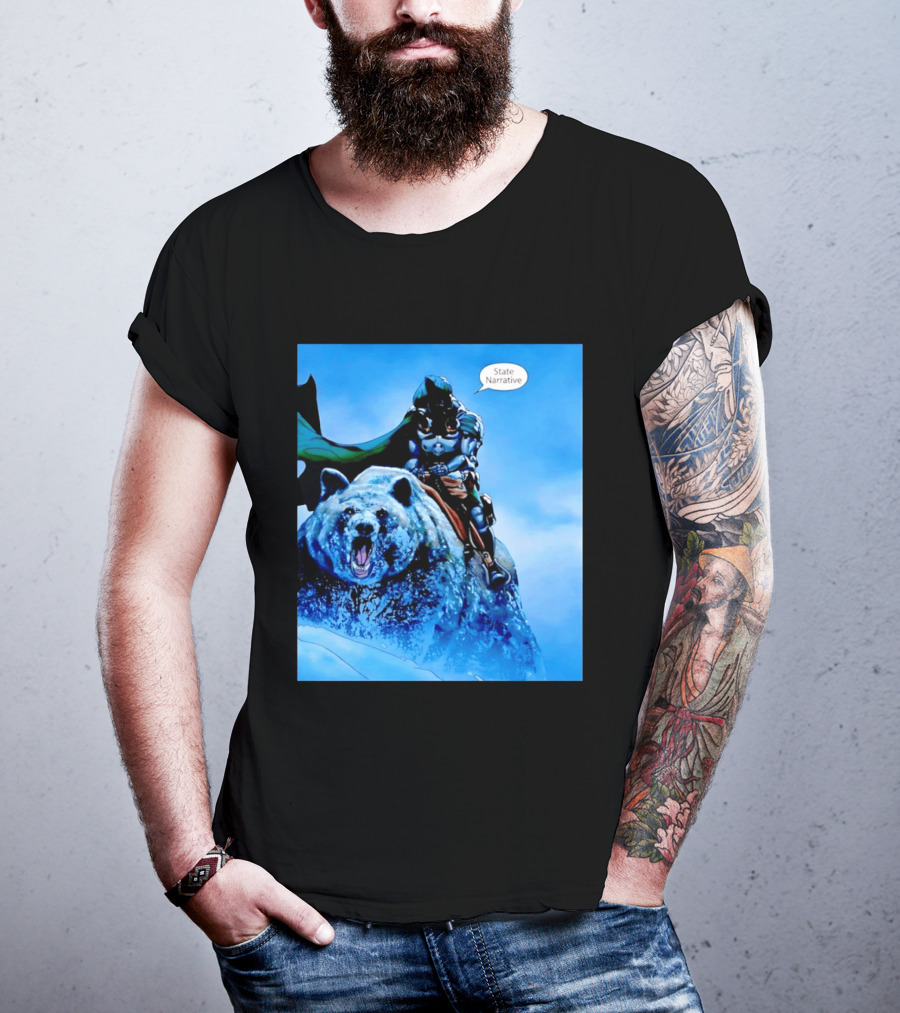 Doctor Doom State Narrative Riding Bear T-Shirt