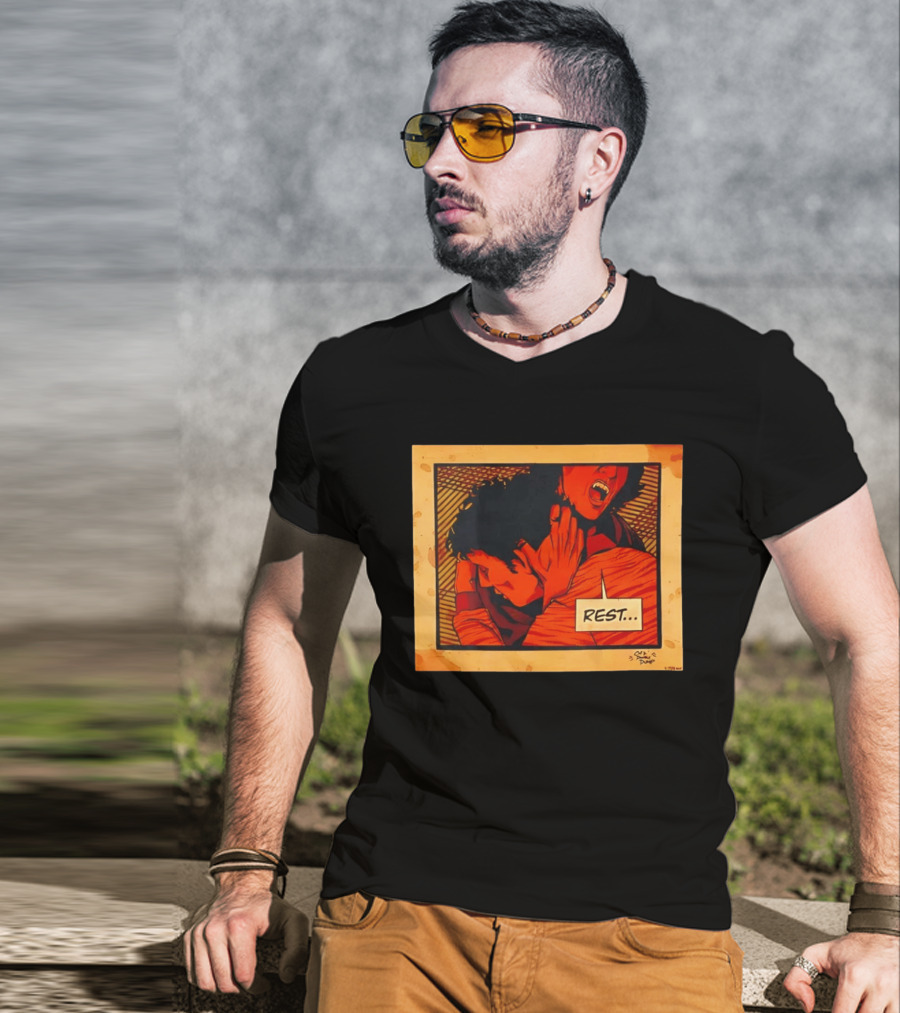 Dumb Dump Rest Vampire Biting Man T-Shirt