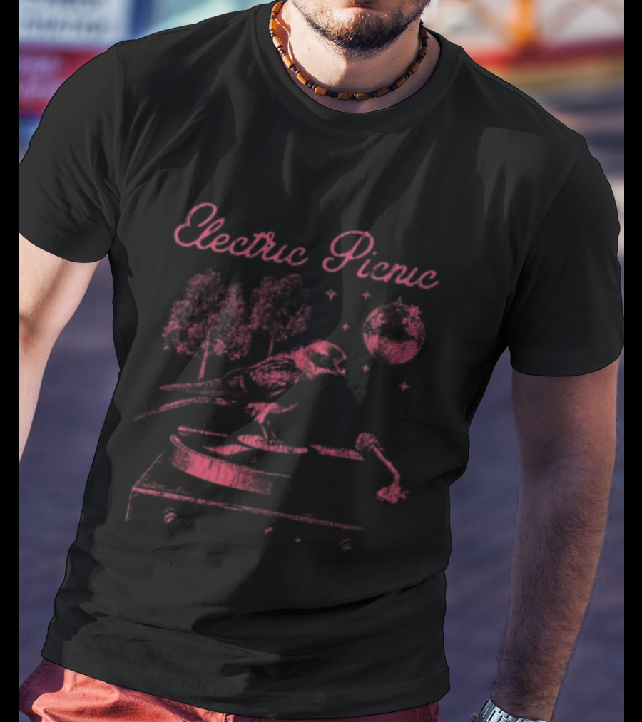Electric Picnic Store Record Player 2025 Lineup Picnic Nature Scene T-Shirt