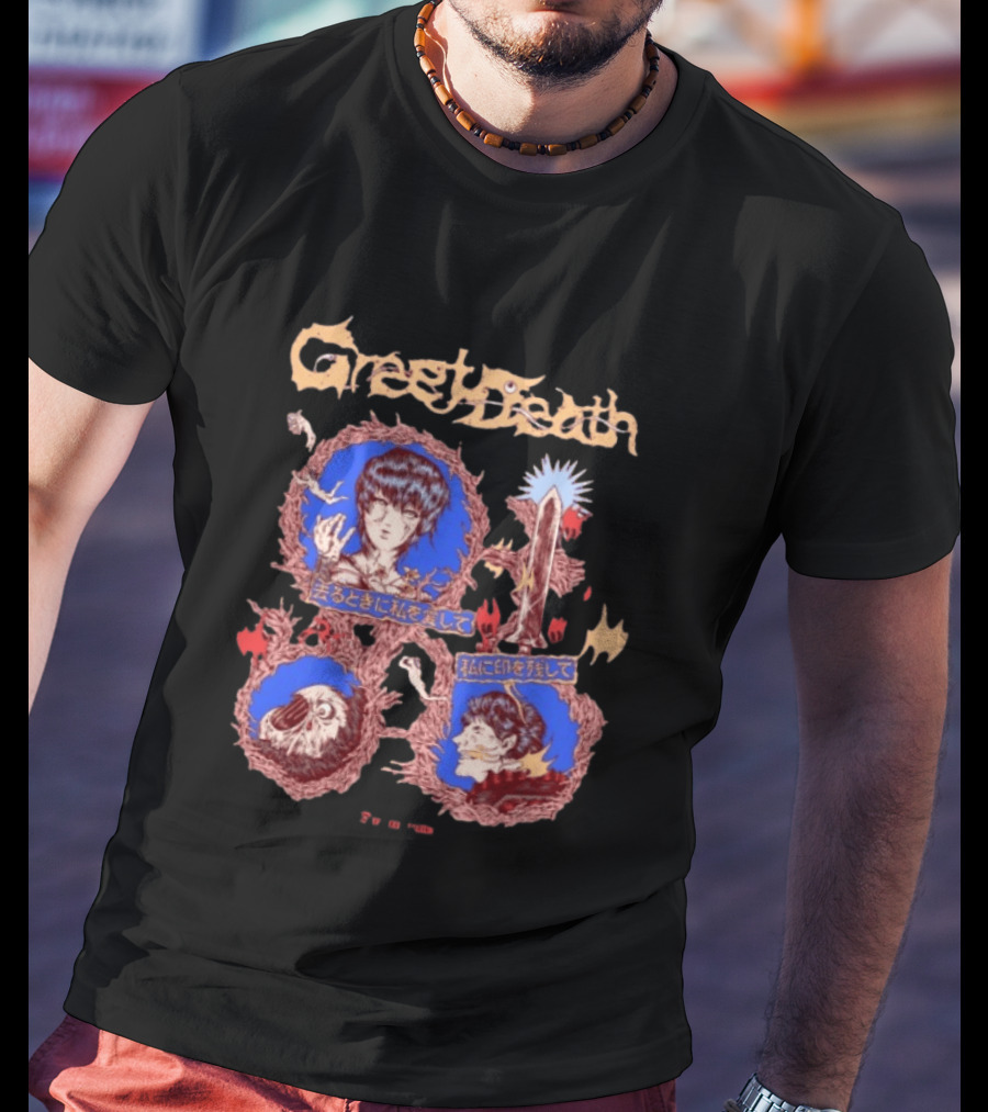 Greet Death Berserk Evil Greed Store Longsleeve Anime Manga Aesthetic T-Shirt
