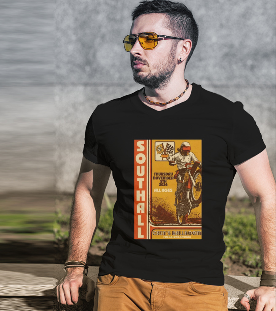 Southall Live At Cain's Ballroom Tulsa OK November 5 2026 Motorcycle Event T-Shirt