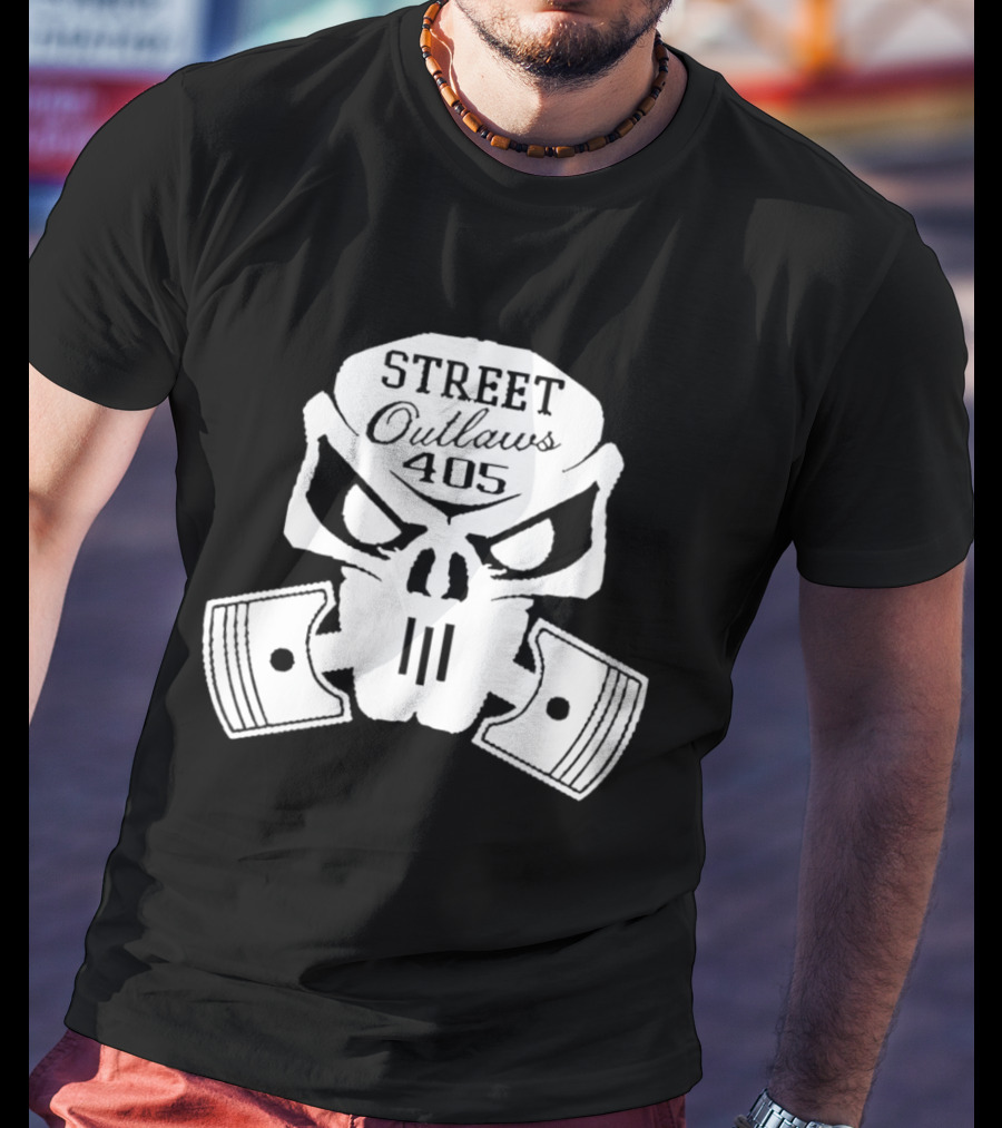 Street Outlaws 405 Skull Piston Racing Motorsports T-Shirt
