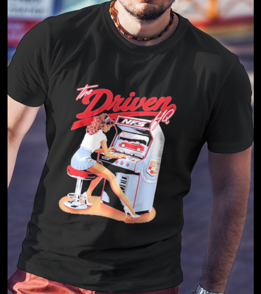 The Driven HQ NFS Arcade Gaming Girl Retro Pin Up T-Shirt