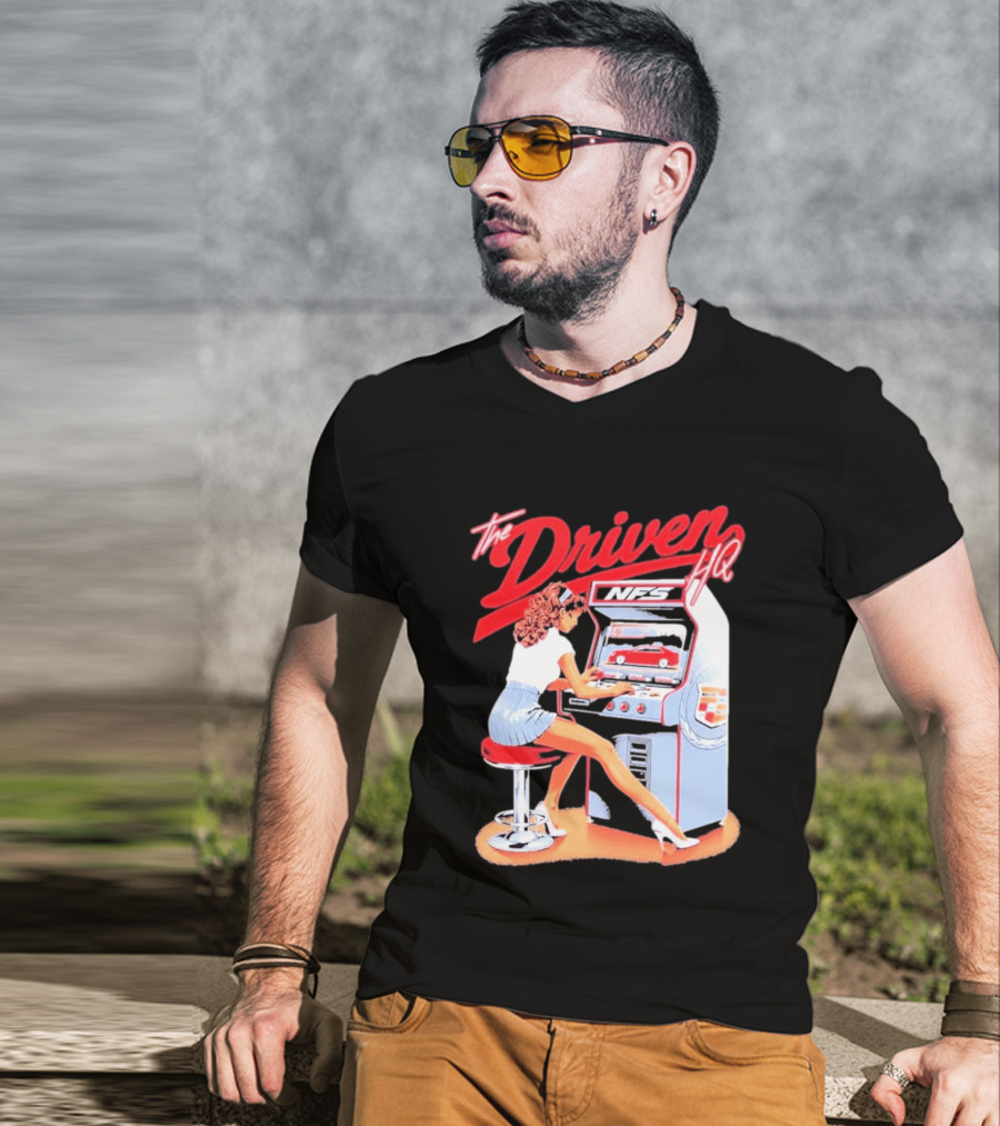 The Driven HQ NFS Arcade Gaming Girl Retro Pin Up T-Shirt