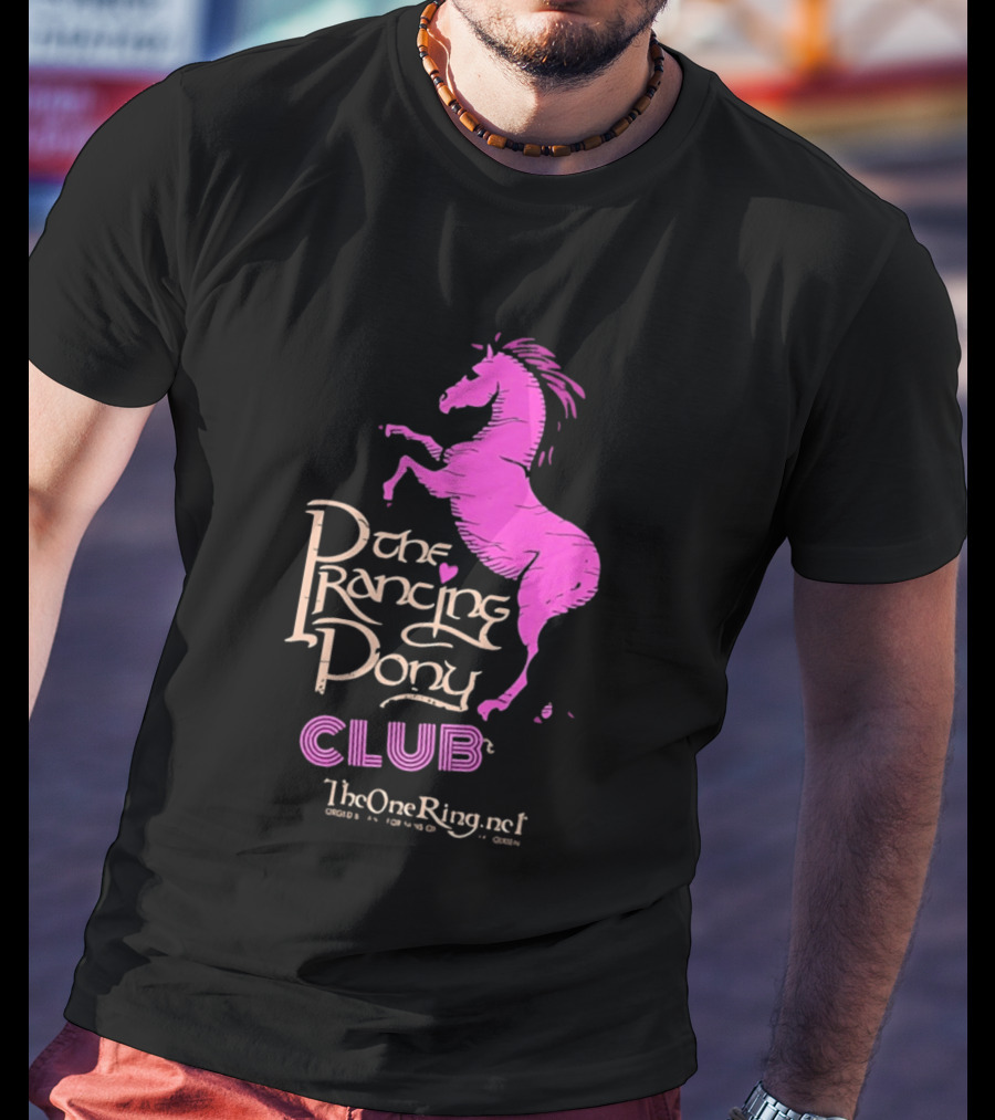 The Prancing Pony Club Pink Horse JRR Tolkien TheOneRingnet T-Shirt