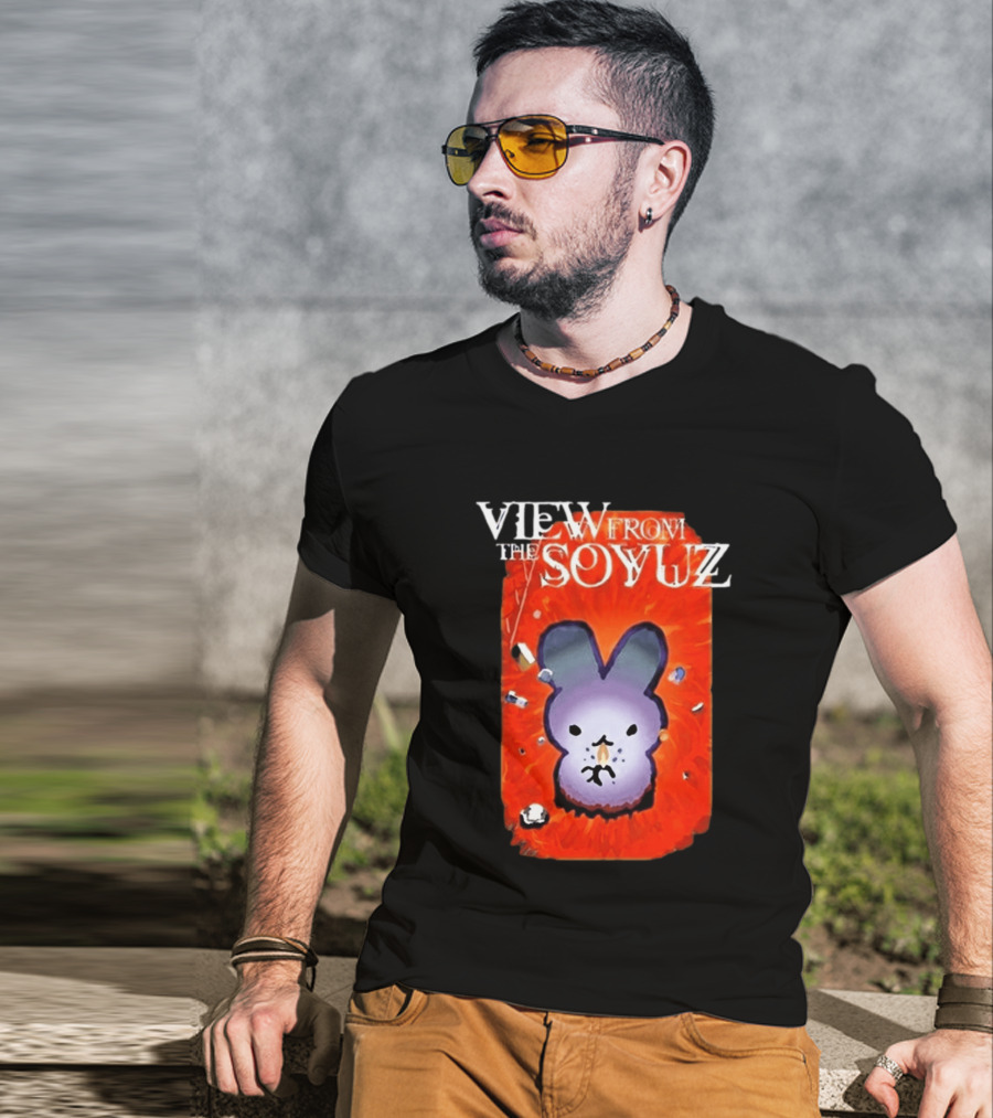 View From The Soyuz Ubiquitous Space Rabbit Explosion T-Shirt
