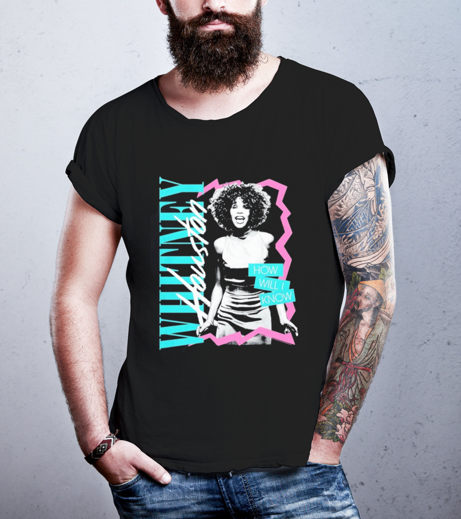 Whitney Houston How Will I Know Vintage Style Music Icon Retro 80s Fashion T-Shirt