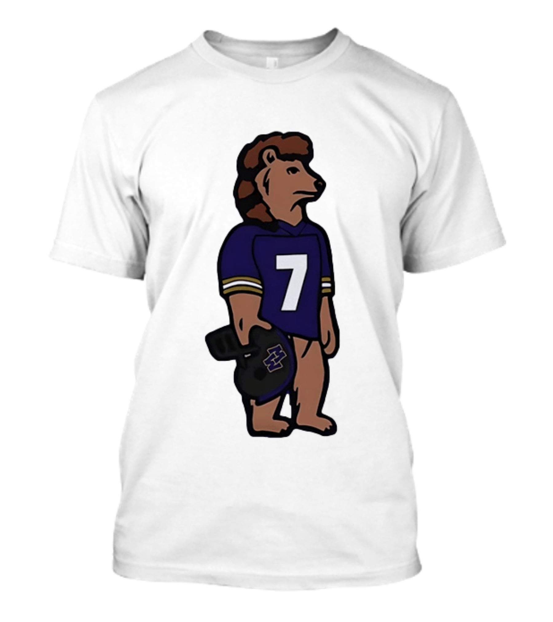 Baltimore Ravens Morgan Wallen Bear Number 7 Football Team Collaboration T-Shirt
