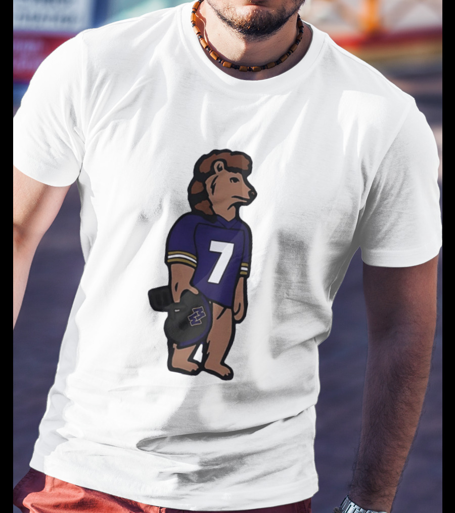 Baltimore Ravens Morgan Wallen Bear Number 7 Football Team Collaboration T-Shirt
