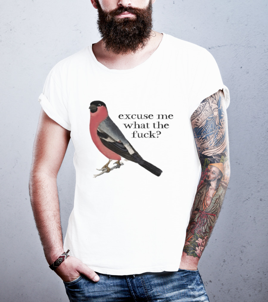Eurasian Bullfinch Bird Excuse Me What The Fuck T-Shirt