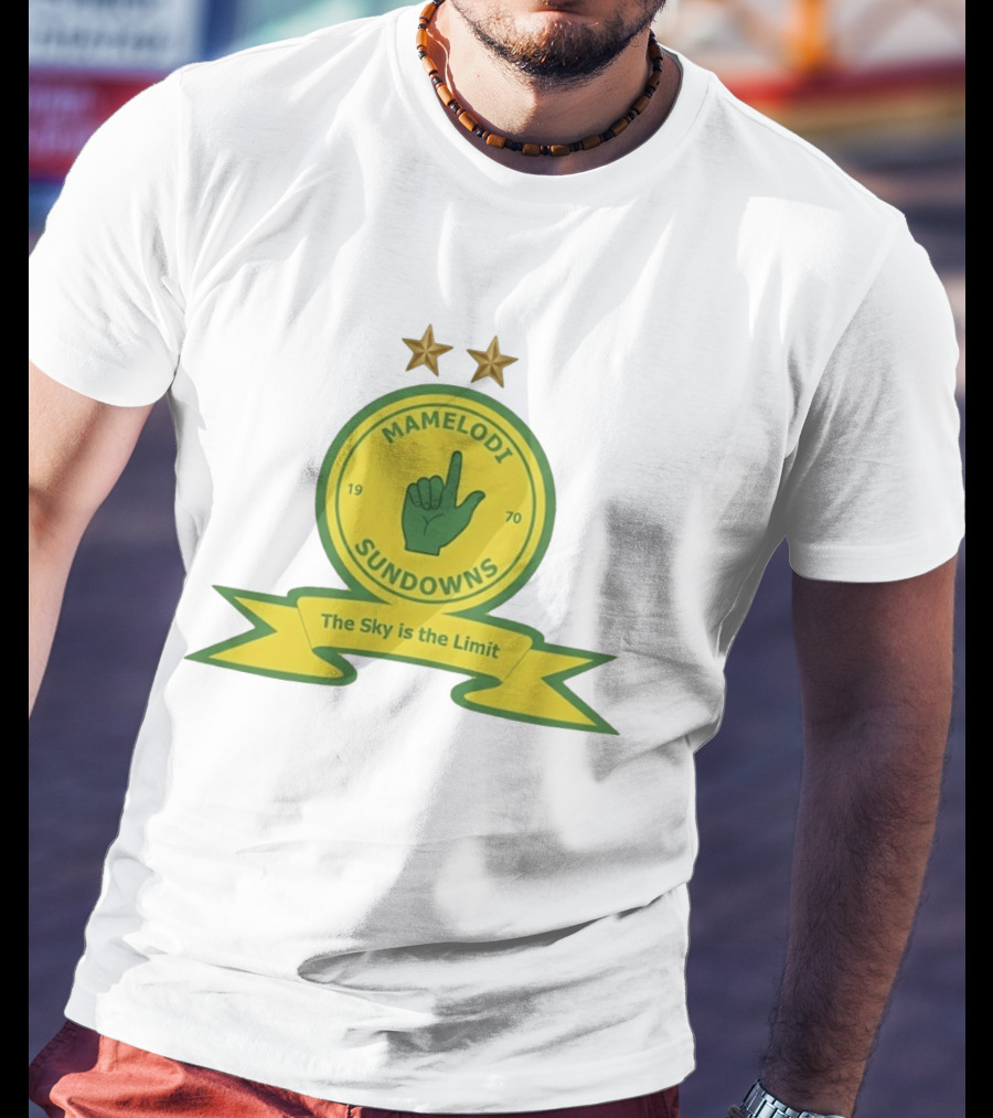 Mamelodi Sundowns 1970 The Sky Is The Limit Logo Two Stars T-Shirt
